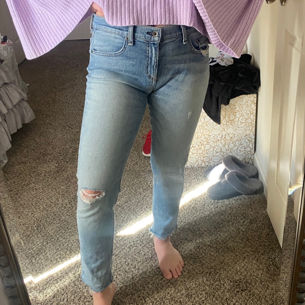 Rag and Bone Distressed light wash jeans